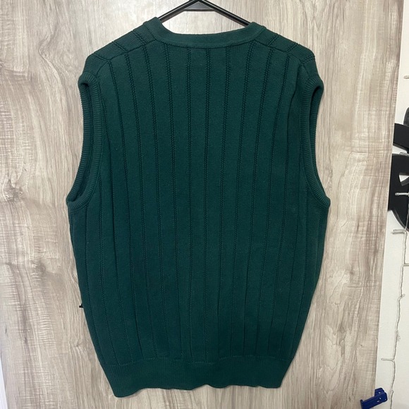 Vintage Shenandoah Green Knit V-Neck Sweater Vest - Men's Size XL - Picture 8 of 10